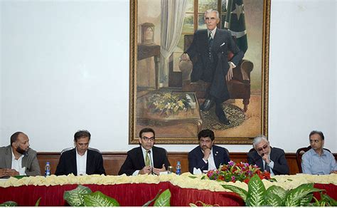 Caretaker Federal Minister for Energy Muhammad Ali addressing the ...