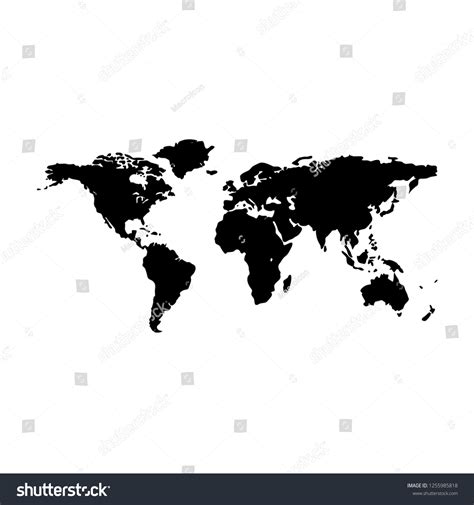 World Map Icon Vector Stock Vector (Royalty Free) 1255985818 | Shutterstock