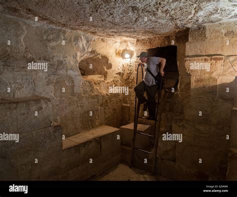 Tourist inside Pyramid of Giza Cairo Stock Photo - Alamy