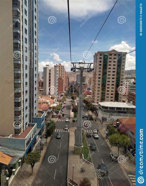 Aerial View from a Cable Car. La Paz Downtown, Bolivia Editorial Stock Photo - Image of homes ...