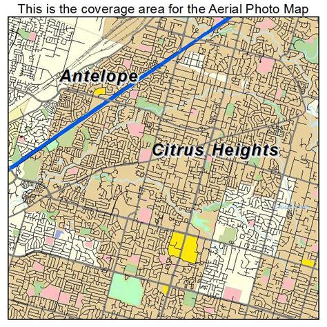 Aerial Photography Map of Citrus Heights, CA California