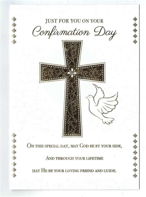 Confirmation Card Embossed With Spiritual Verse In Classic Gold Theme - With Love Gifts & Cards