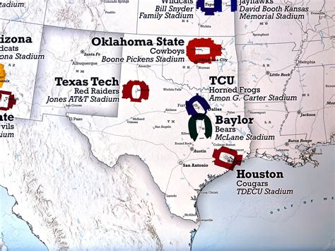 Big 12 Conference Map