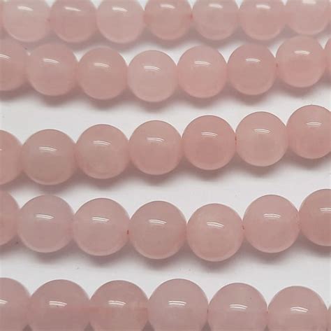 rose quartz round beads - Topstones