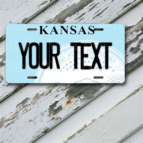 License Plate Kansas Customizable Aluminum Novelty License | Etsy