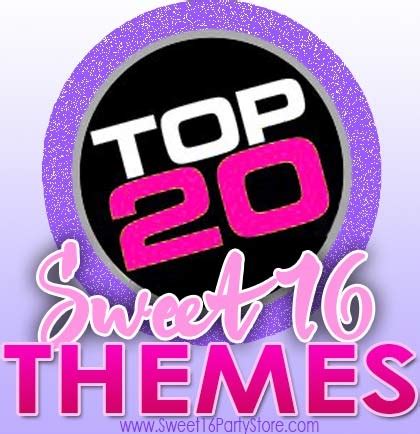 Top 20 Sweet 16 Party Themes | Sweet 16 Party Store