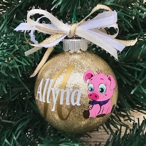 Pig Ornament Character Ornaments Pig Gifts Animal - Etsy | Personalized christmas ornaments ...