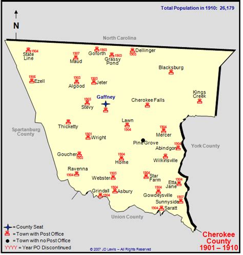 Cherokee County, SC - 1901 to 1910