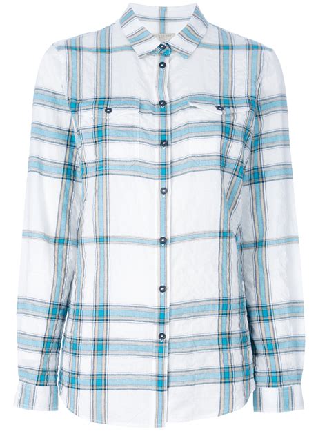 Burberry Brit Plaid Shirt in Blue | Lyst