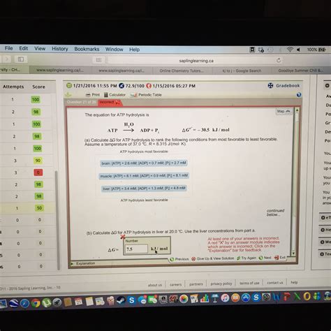 Solved (a) Calculate ?G for ATP hydrolysis to rank the | Chegg.com