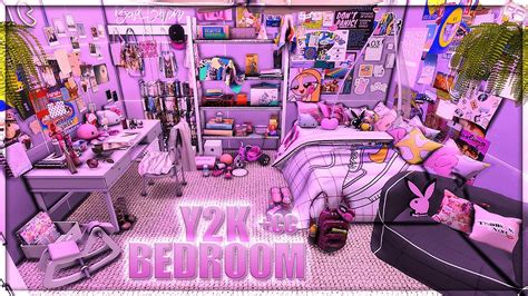 💗 Y2K BADDIE BEDROOM + CC FOLDER & DOWNLOAD | Sims 4 Speed Build - YouTube