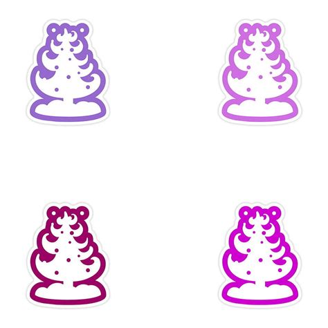 Set of paper stickers on white background snow vector eps ai | UIDownload