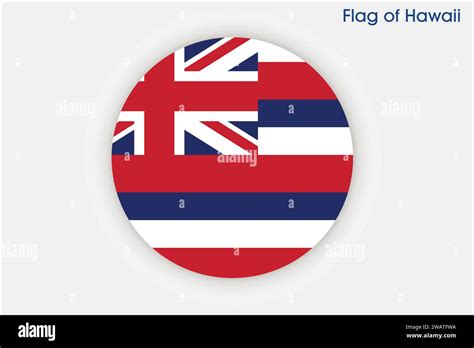 High detailed flag of Hawaii. Hawaii state flag, National Hawaii flag. Flag of state Hawaii. USA ...