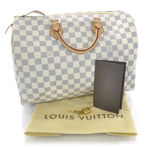 LOUIS VUITTON Damier Azur Speedy 35 30927