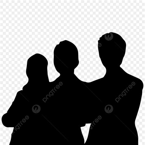 Three People Silhouette PNG Free, Three Office People Silhouettes ...