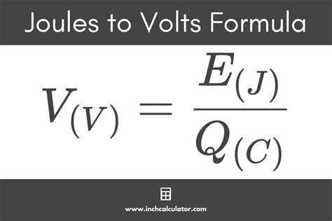 Joules to Volts Conversion Calculator in 2022 | Conversion calculator, Joules, Energy system