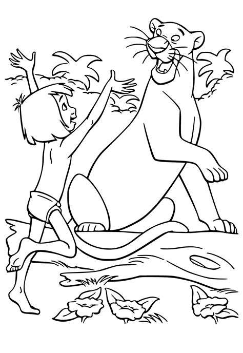 Free Printable Jungle Book Panther Coloring Page for Adults and Kids ...