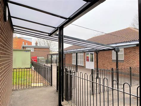 Rose Lane Primary School | School Canopy | Wall Mounted Canopy - Able Canopies Ltd.