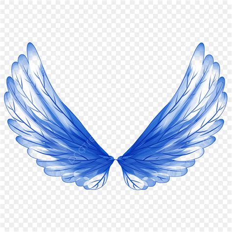 Feather Wings White Transparent, Blue Feather Bird Wings, Blue, Feather, Birds PNG Image For ...