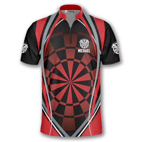 Dart Board Red Black Custom Darts Jerseys for Men - Primesty