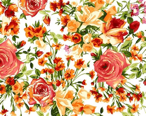 Orange Floral Fabric Large Focal Floral Bloom on by Maywood Studio Priced by the Half Yard - Etsy