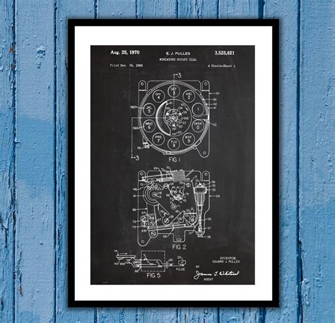 Rotary Dial Patent Rotary Dial Poster Rotary Dial Blueprint | Etsy