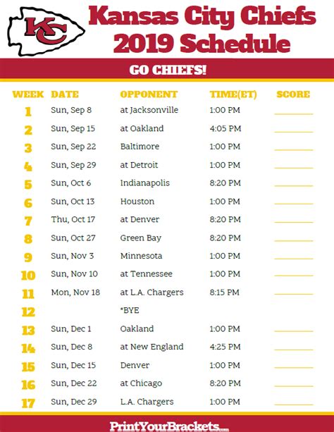 Jodi Andrews Buzz: Chiefs Nfl Schedule