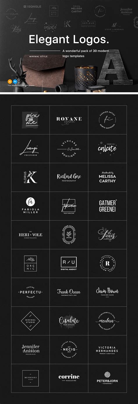 Elegant logo templates for branding