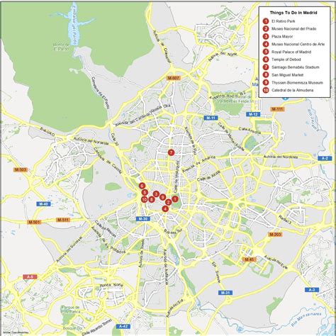 Map of Madrid, Spain - GIS Geography