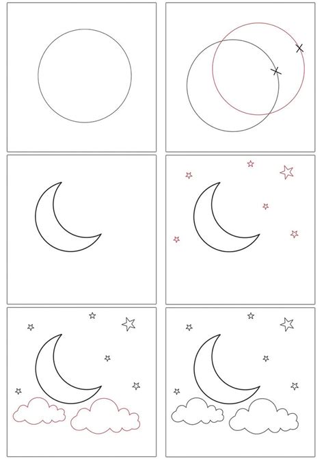 How to draw a crescent moon - kids Drawing in 2021 | Cresent moon ...