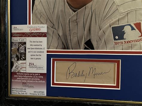 Bobby Murcer Autograph 3 X 5 Index Card Matted And Framed | SidelineSwap