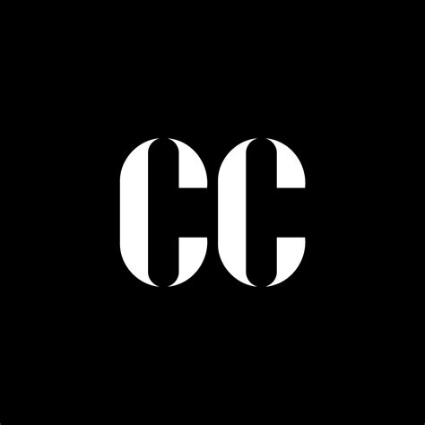 CC C C letter logo design. Initial letter CC uppercase monogram logo white color. CC logo, C C ...