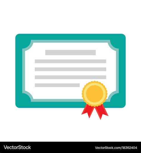 Diploma certificate award icon Royalty Free Vector Image