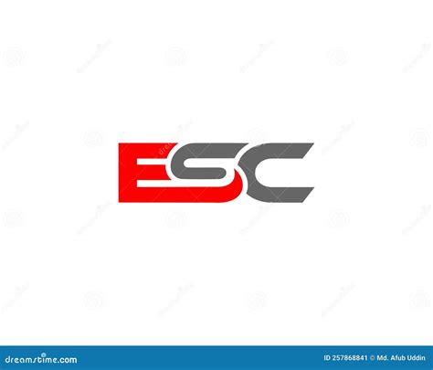 ESC Letter Logo Design stock vector. Illustration of brand - 257868841