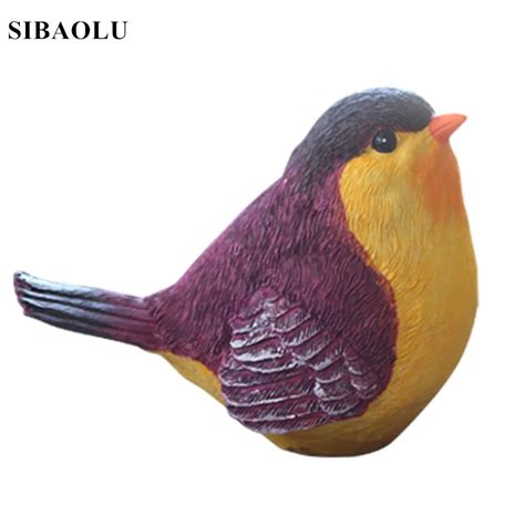 Creative Outdoor Fairy Garden Decor Bird Home Decoration Resin ...