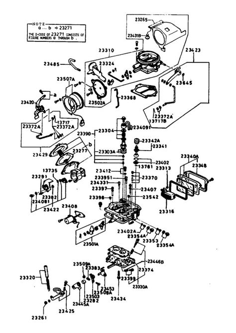 1984 Mazda B2000 CARBURETOR COMPONENTS (2000 CC)