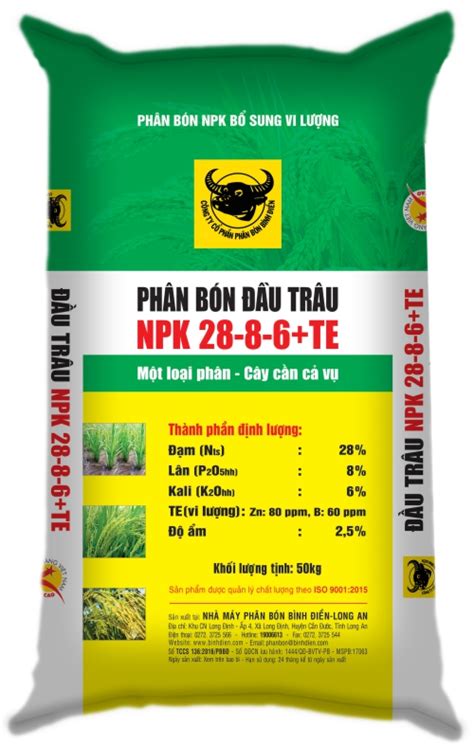 NPK 28-8-6+TE (Chuyên dùng cho lúa) - Đầu Trâu chuyên dùng