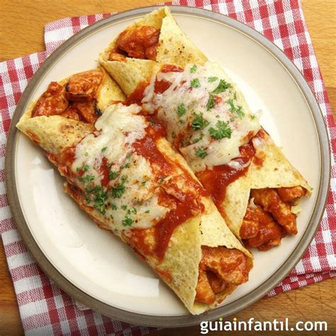 Enchiladas de pollo. Receta mexicana