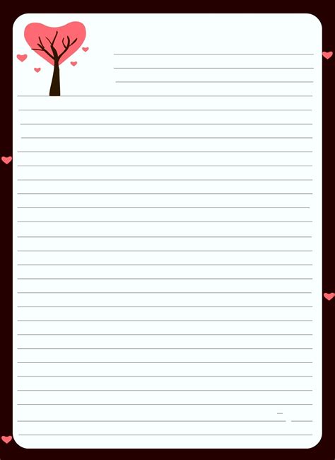 Free Printable Stationery with Lines