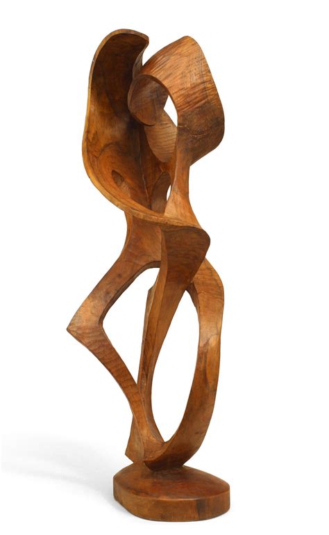 Contemporary maple abstract carved sculpture