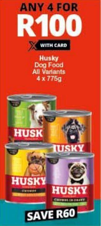 Husky Dog Food All Variants 4 x 775g offer at Checkers