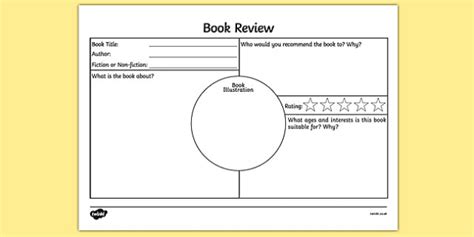 Book Review Worksheet | Book review template ks2, Writing a book review, Book review template