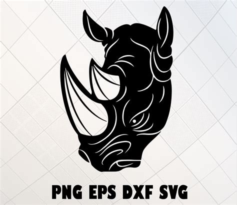 Rhino svg rhino head svg rhino silhouette nature svg wild | Etsy