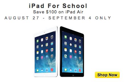 Best Buy Launches iPad Air Sale for Back to School: $100 Off All Models | iPhone in Canada Blog