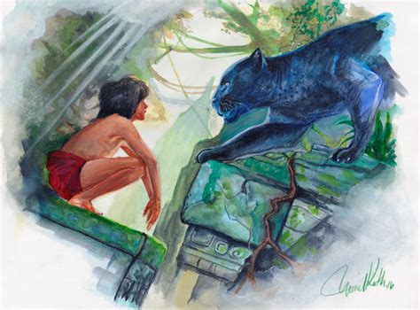 Mowgli and Bagheera by romelkeith on DeviantArt