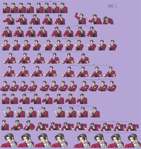 Ace Attorney Miles Edgeworth Sprites