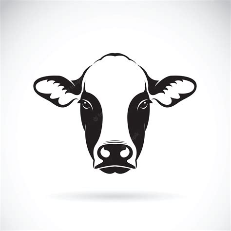 Premium Vector | Vector of cow face design on white background farm ...