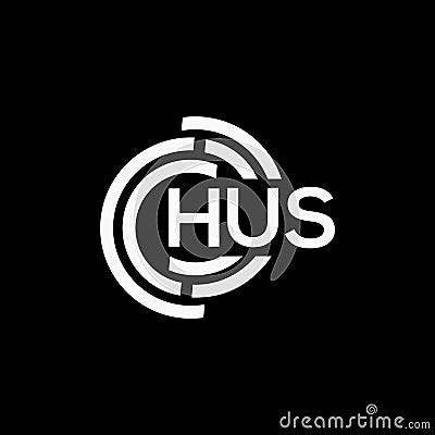 HUS Letter Logo Design On Black Background. HUS Creative Initials Letter Logo Concept. HUS ...