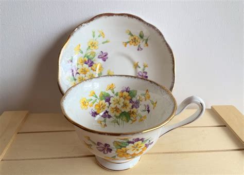 Royal Albert Primrose Tea Cup and Saucer Set Fine Bone China - Etsy