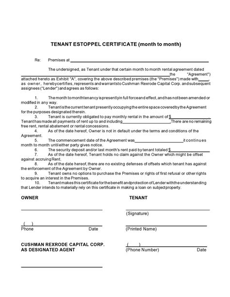 41 Real Estoppel Certificate Forms (& Samples) ᐅ TemplateLab